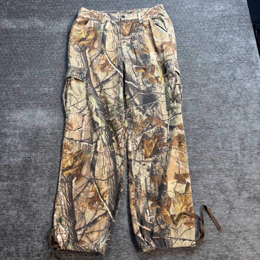 Guide Series Mens Realtree Camo Cargo Pants Adjustable Waist Size Medium 32x30